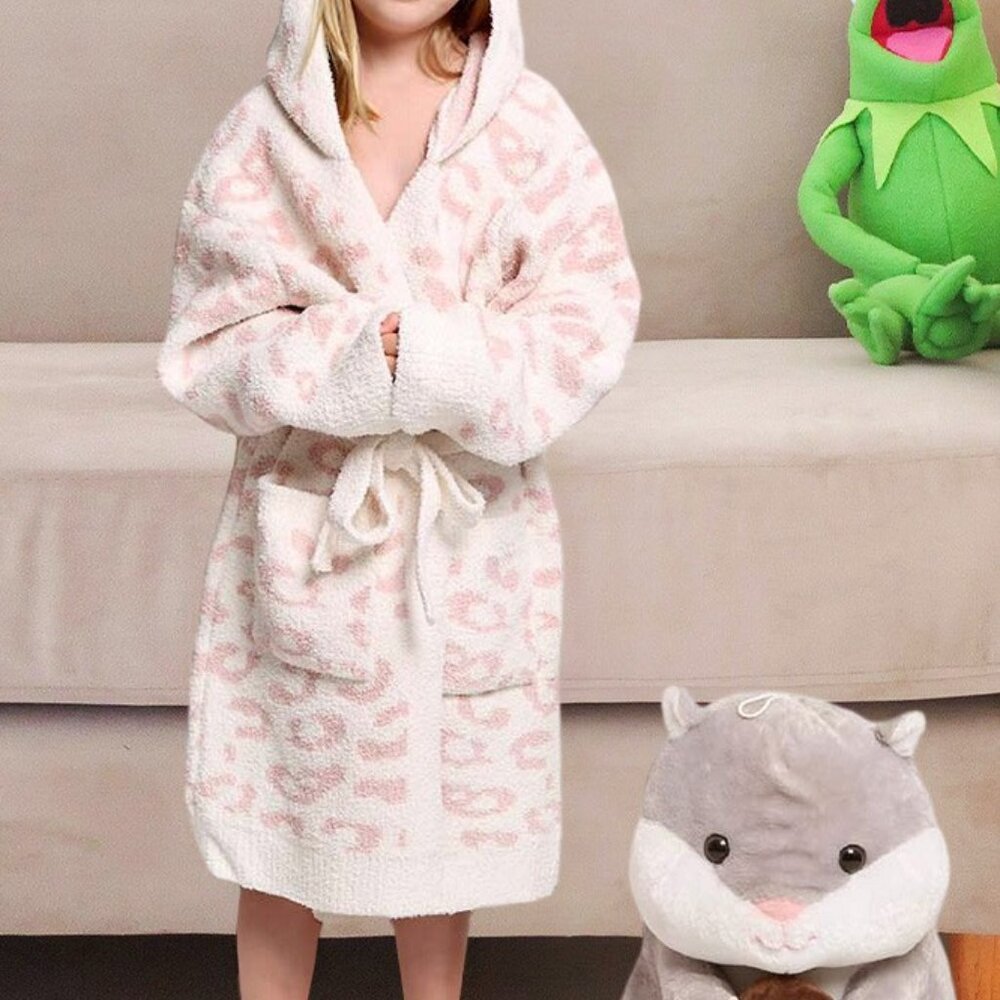 Pink Leopard Kids Robe - Picture 3 of 3